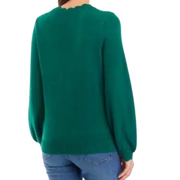 Crown & Ivy Button Shoulder Green Pullover Sweater Size XXL 20 - Picture 5 of 9